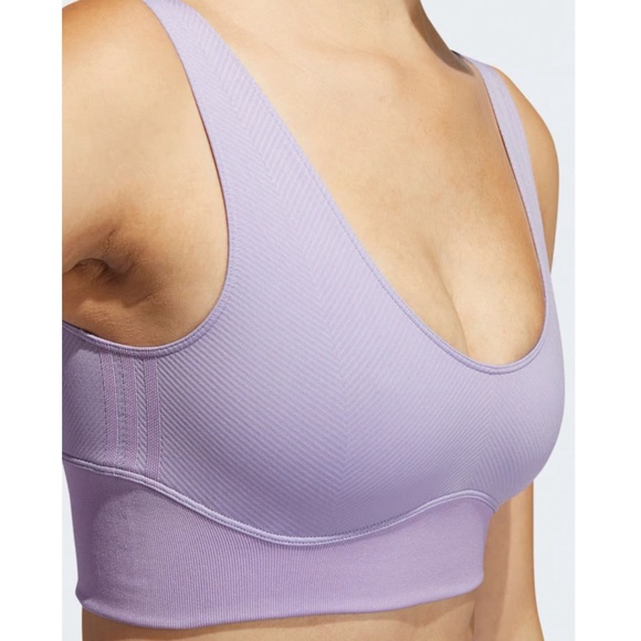 adidas x Ivy Park Knit Women's Bra Lilac Small - Picture 3 of 9